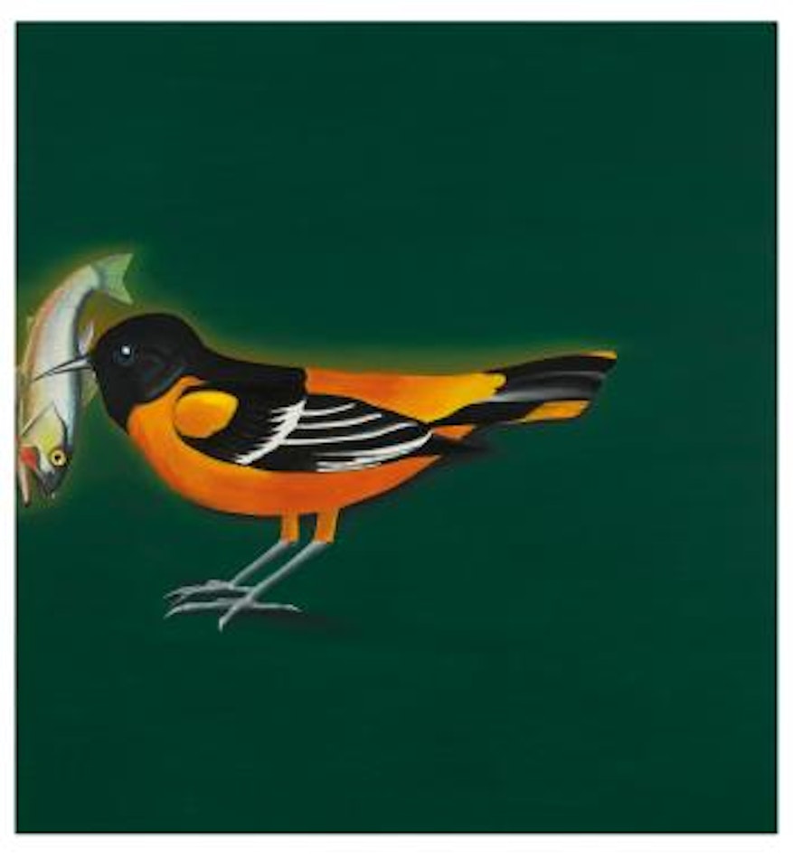 Baltimore Oriole Securing Freshwater Fish by Ed Ruscha