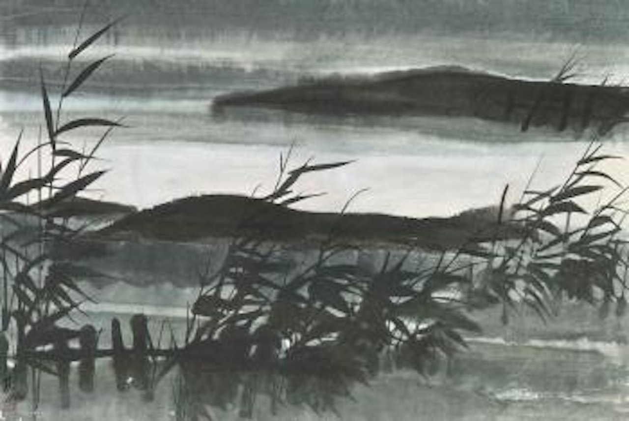 Reeds by Lin Fengmian