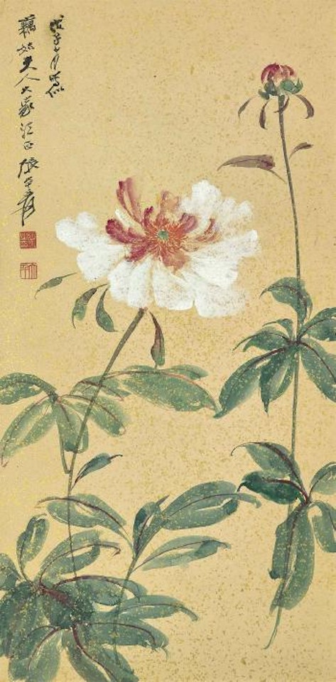 Peony by Zhang Daqian