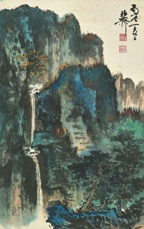 Waterfall by Xie Zhiliu