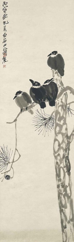 Birds on Pine Tree by Qi Baishi