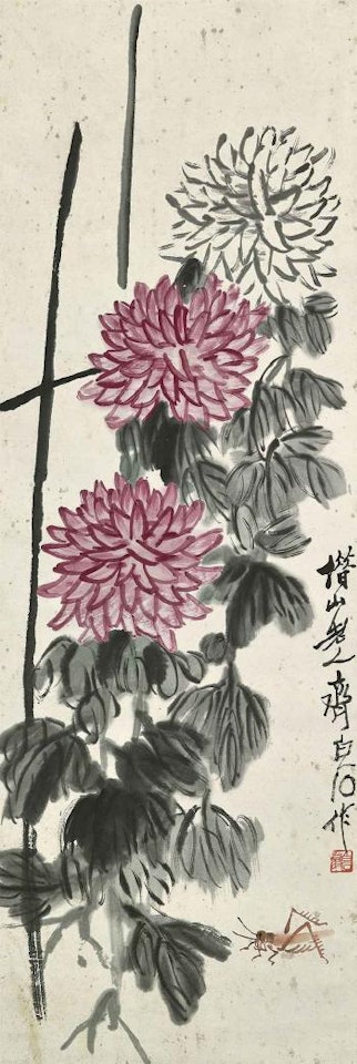Chrysanthemum and Grasshopper by Qi Baishi