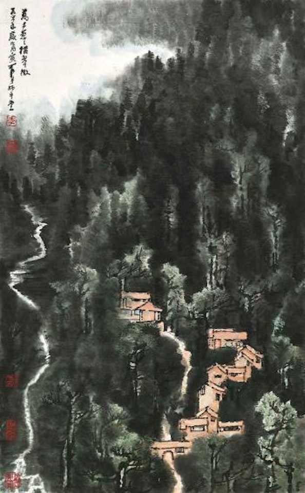 Luscious Mountains by Li Keran