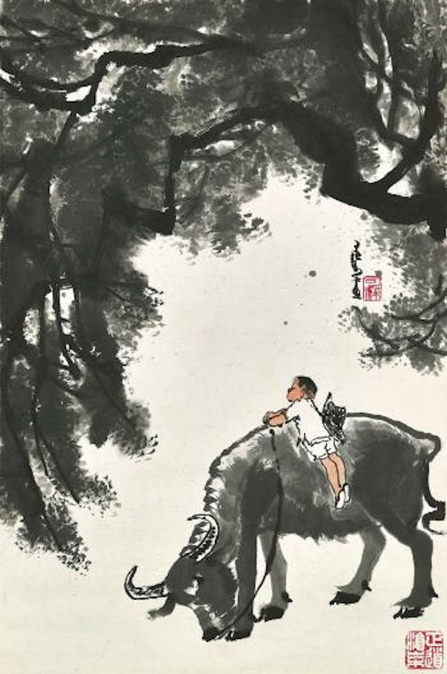 Herding by Li Keran