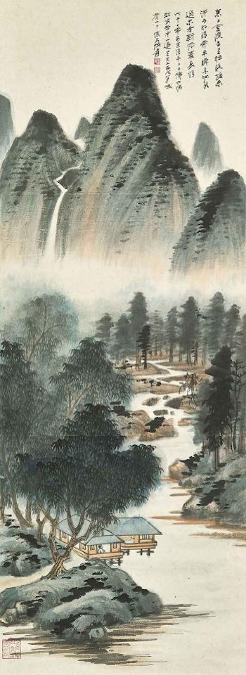 Living in the Mountains by Zhang Daqian