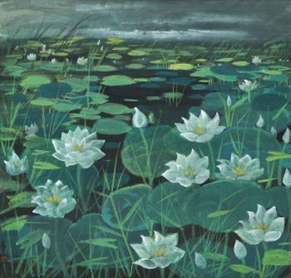 Lotus Pond by Lin Fengmian
