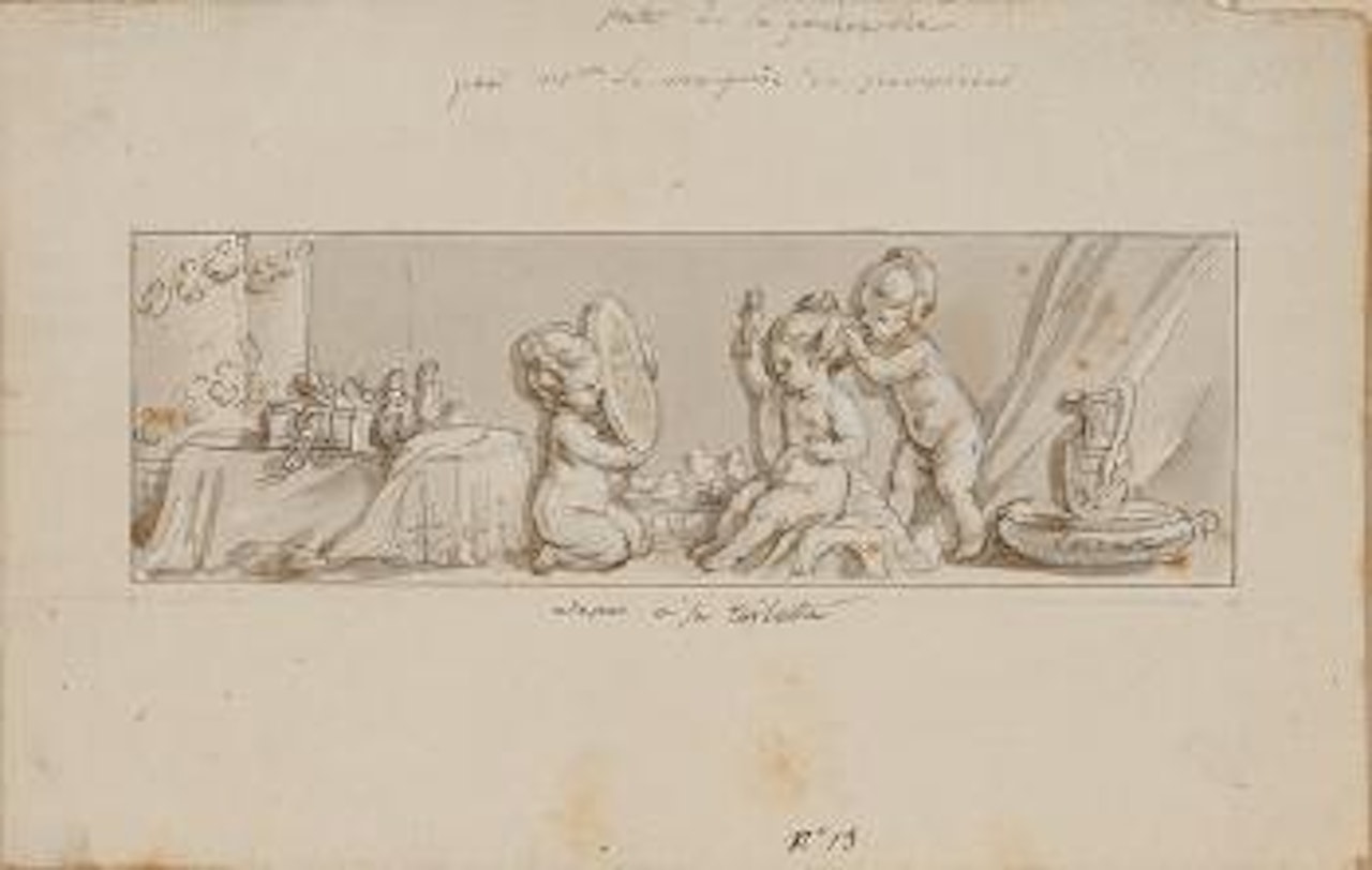 Venus à sa toilette. Mars et Venus, Vulcain les surprend dans des filets by Francois Boucher