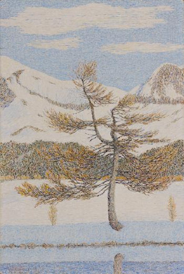 Das Val Bondasca im Winter by Gottardo Segantini