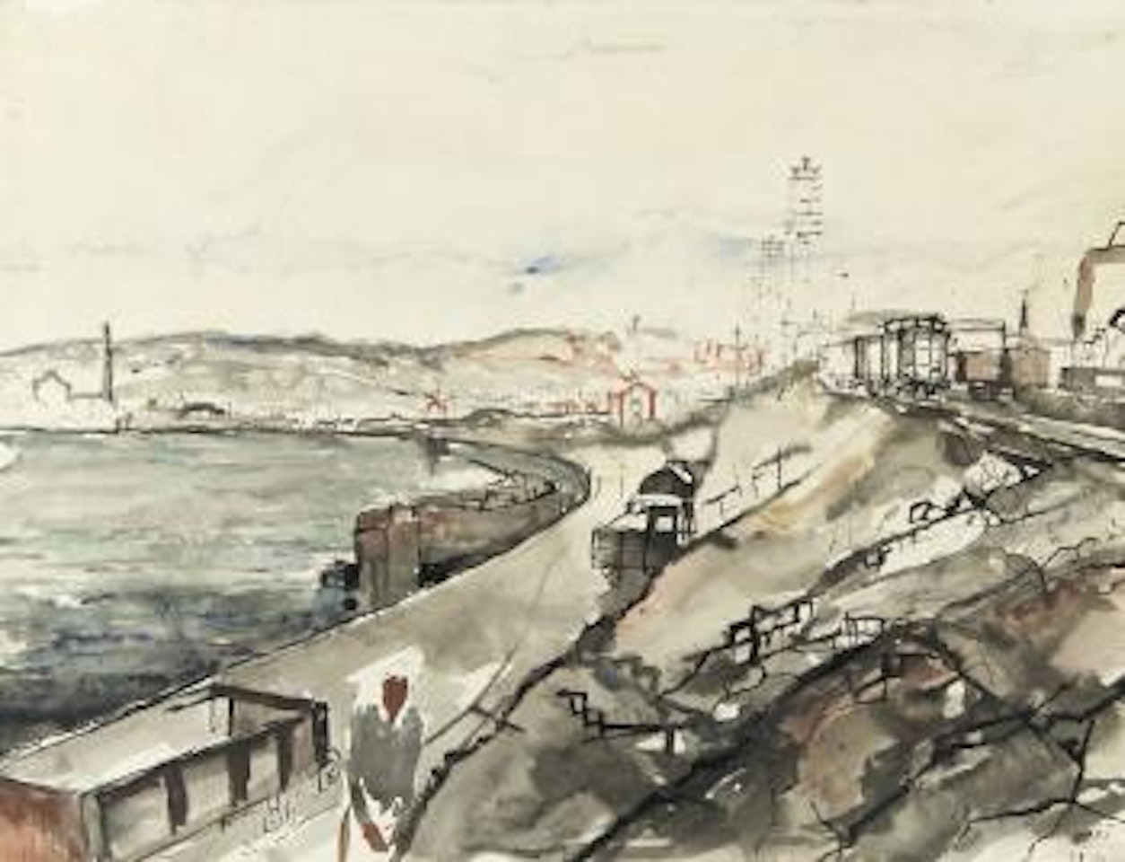 Vue de Statte (Huy) et la Meuse by Paul Delvaux