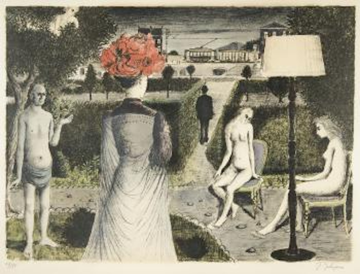 Le jardin by Paul Delvaux