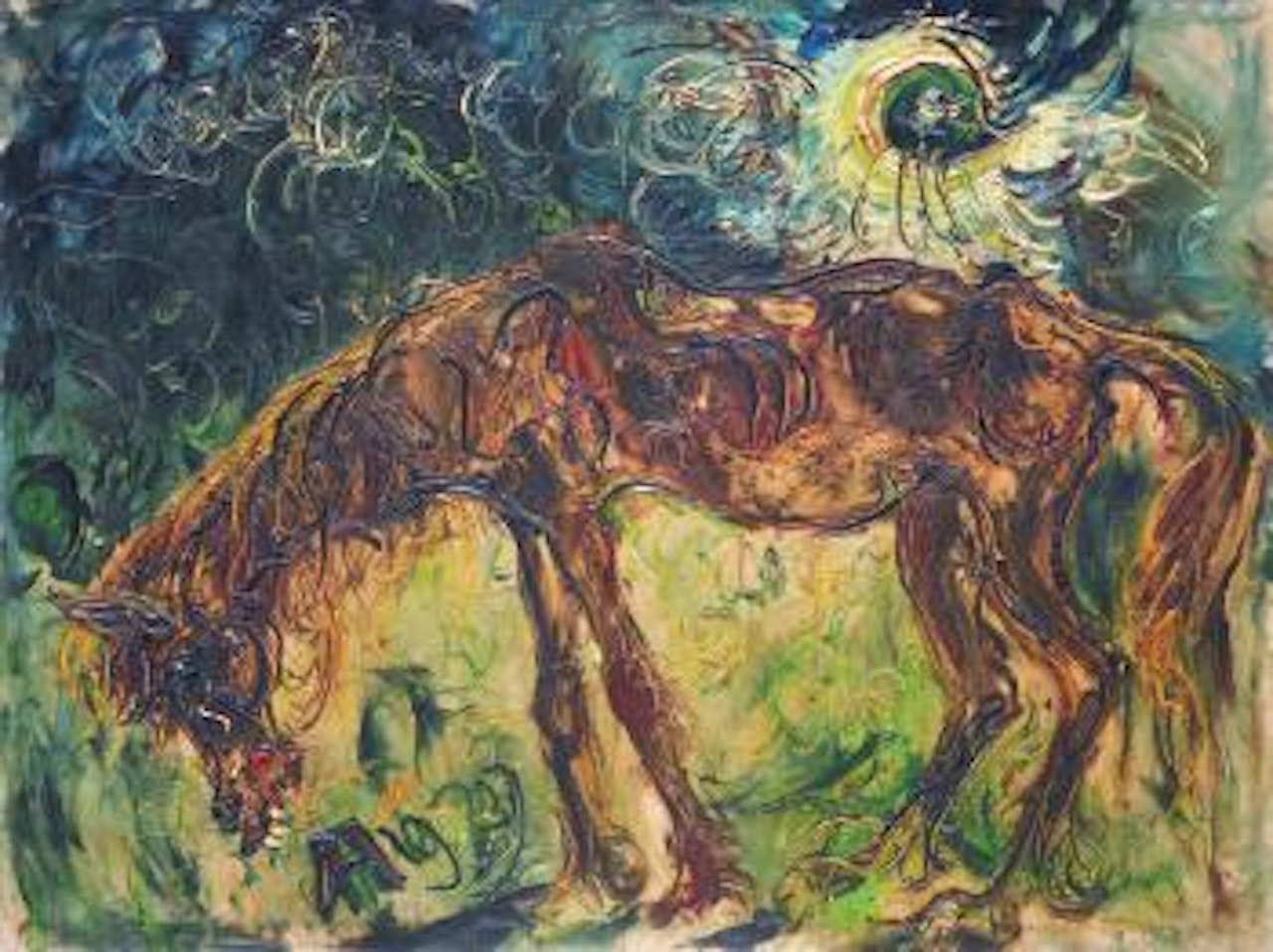 Horse and the Sun by Affandi