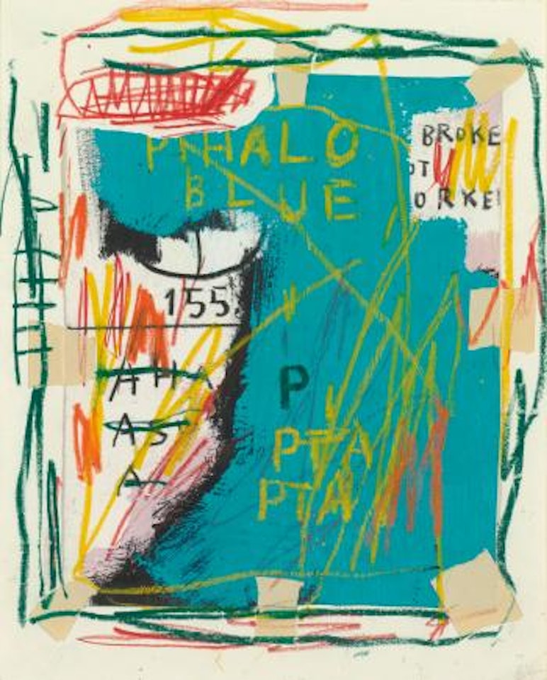 Untitled (Phalo Blue) by Jean-Michel Basquiat