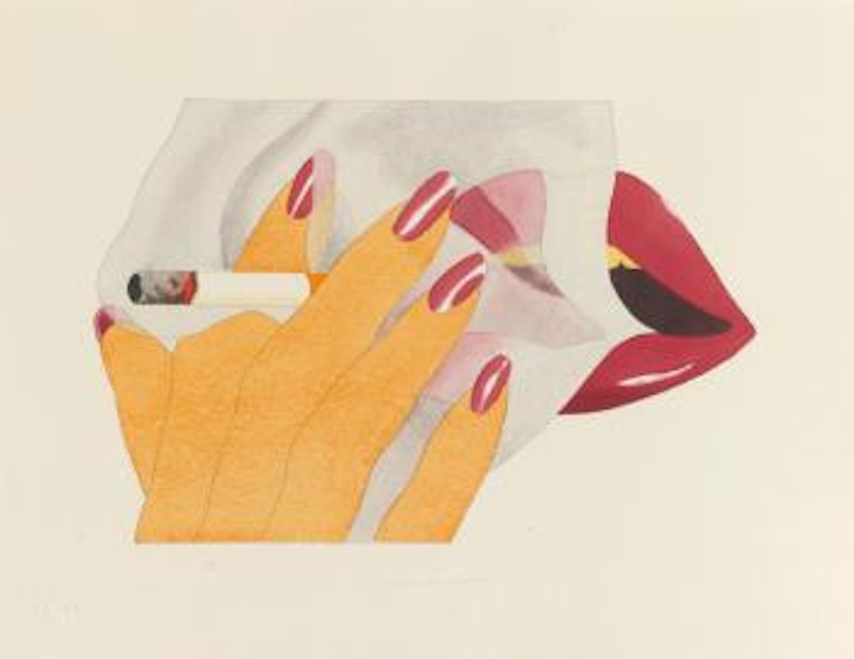 Study For Smoker Lithograph (Study #3) by Tom Wesselmann