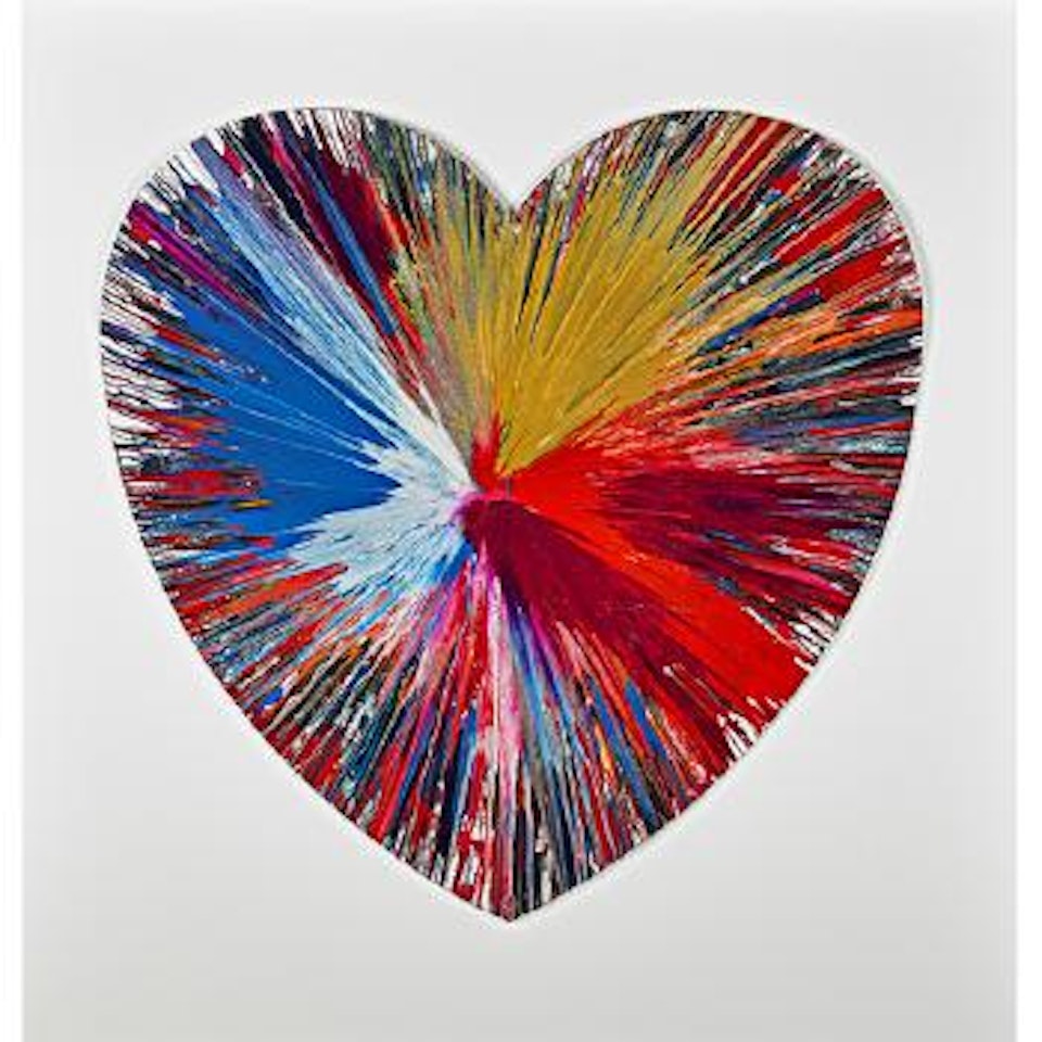 Heart spin painting (created at Damien Hirst spin workshop) by Damien Hirst