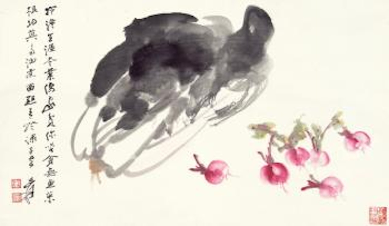 Chinese Cabbage And Radishes by Zhang Daqian