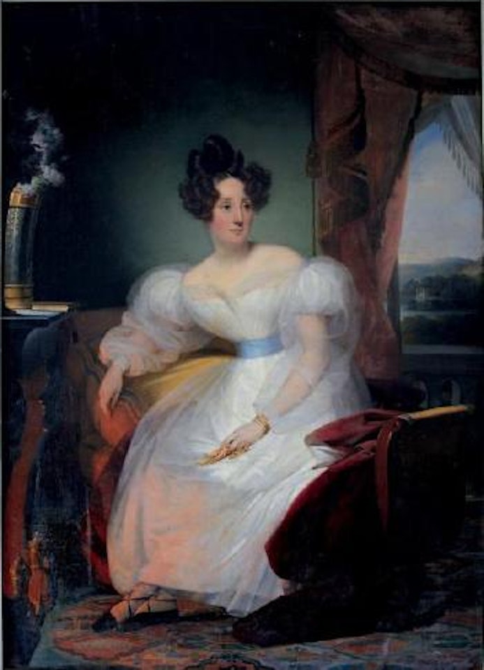Portrait d'Etiennette d'Aligre, marquise de Pomereu (morte en 1866) by Claude Marie Dubufe