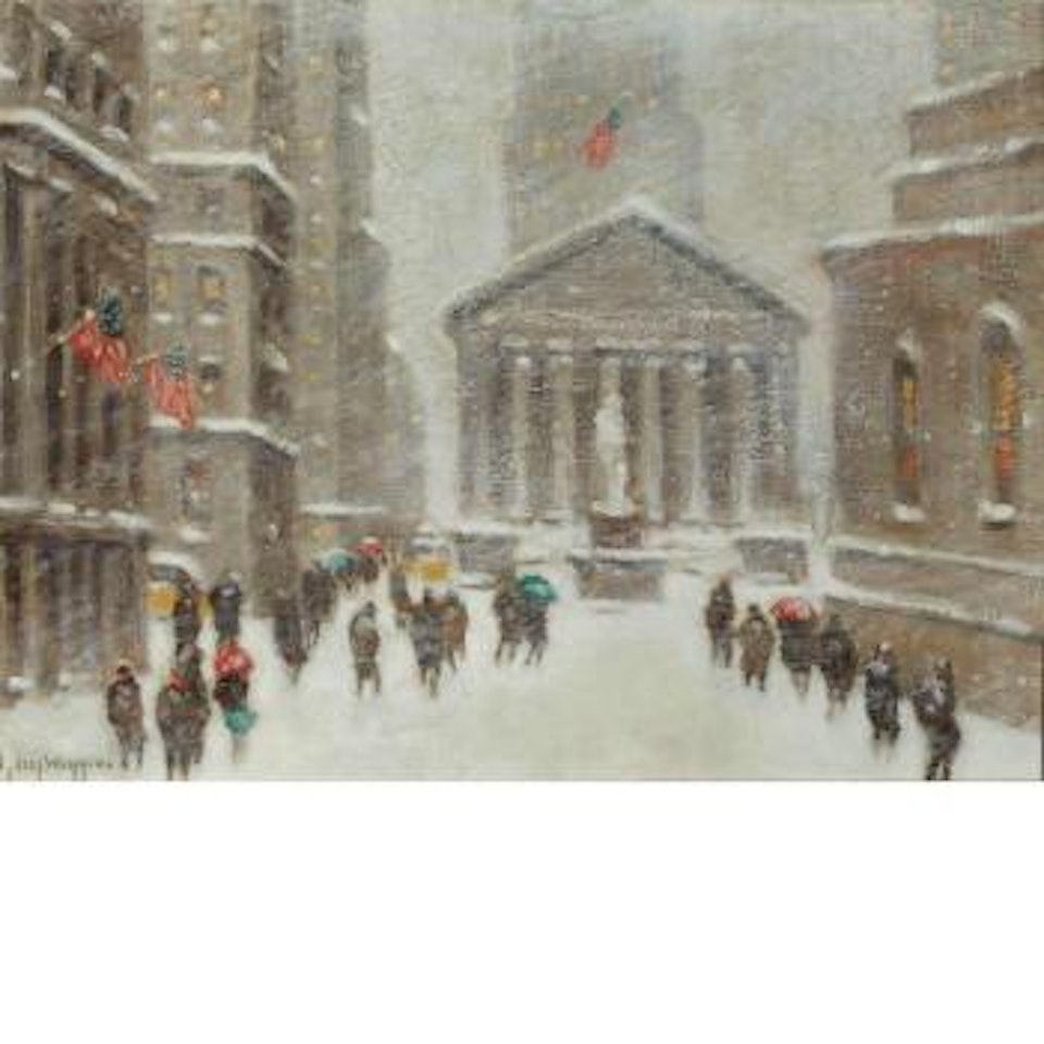 Broad Street, On a Winter's Day by Guy Carleton Wiggins