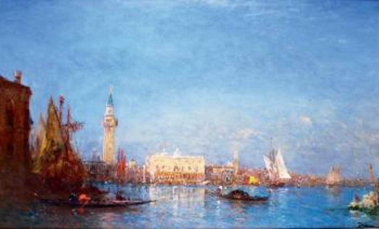 Palais des Doges, vue du canal de la Grazia by Félix Ziem