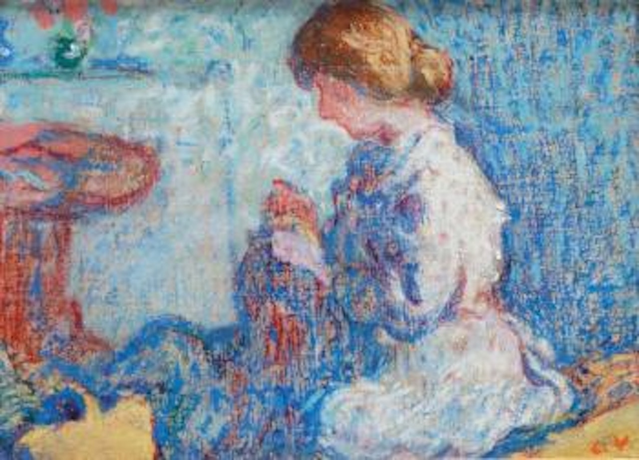La jeune couturière by Louis Valtat