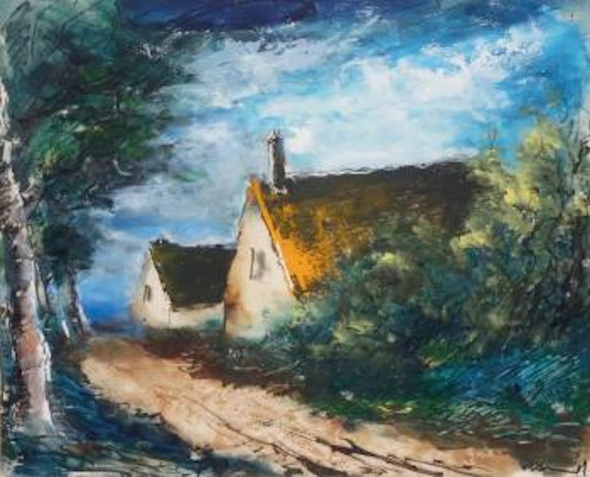 Maisons au bord du chemin by Maurice de Vlaminck