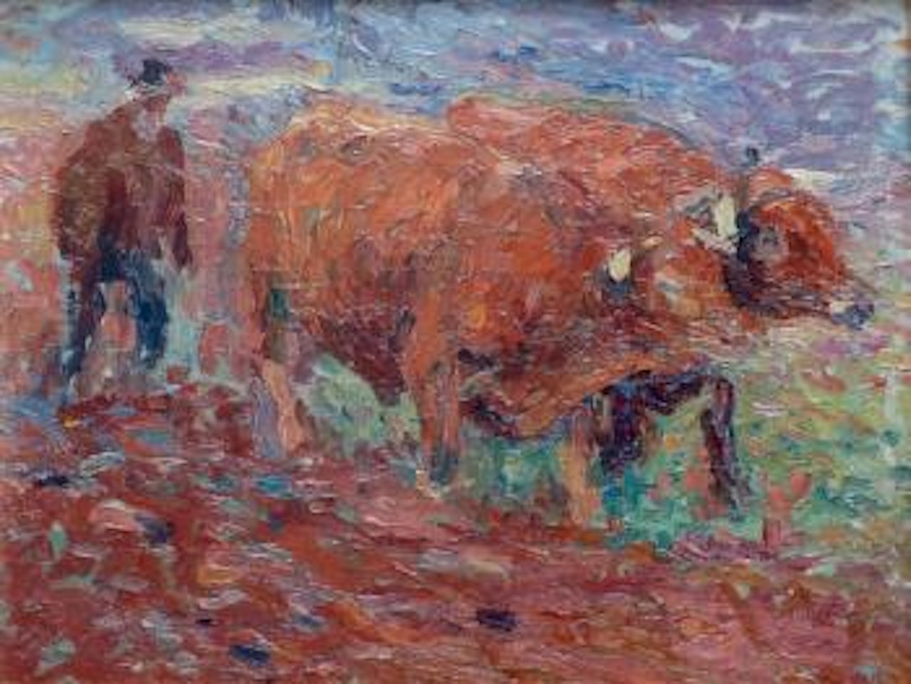 Le laboureur et sa paire de bœufs by Henri Jean Guillaume Martin