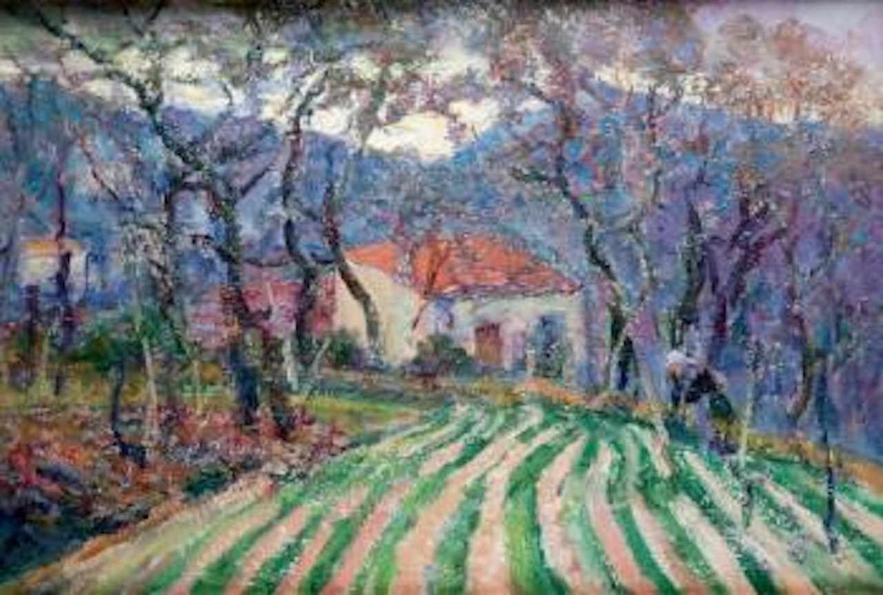 La maison forestière à l'automne by Victor Charreton