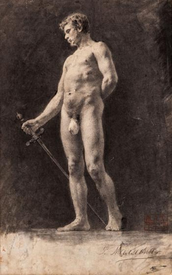 Study of a Male Nude by Filip Malyavin