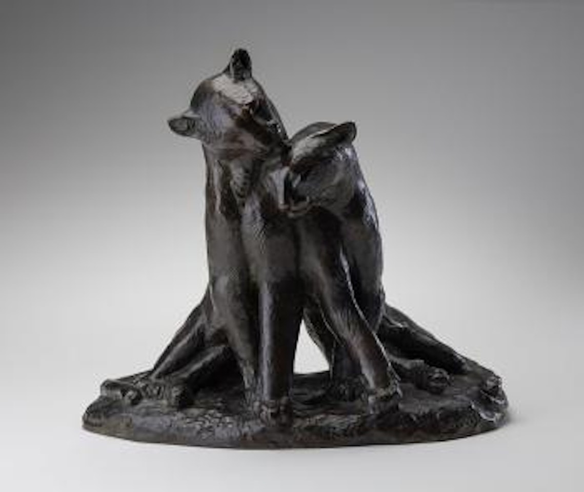Leopardenpaar by Georges Lucien Guyot
