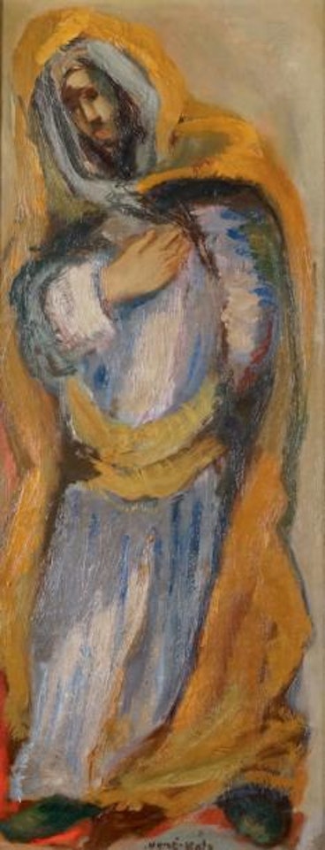 Homme à la cape orange by Emmanuel Mané-Katz