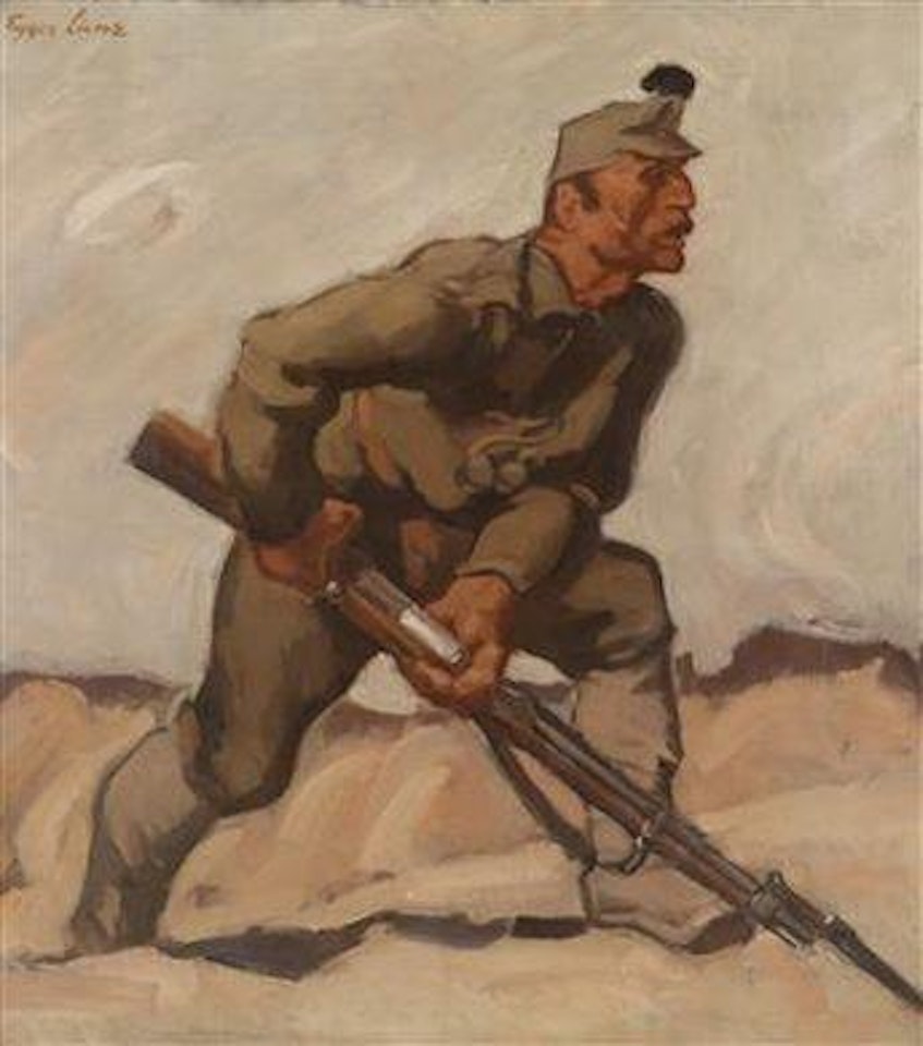 Kaiserschütze (Dolomitenwacht) by Albin Egger-Lienz