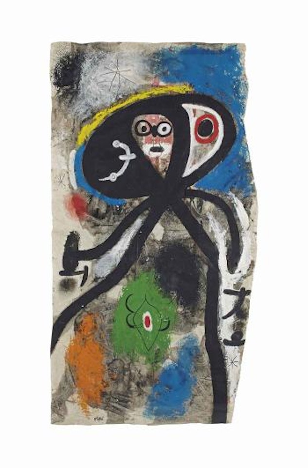 Femmes et oiseaux dans la nuit by Joan Miró