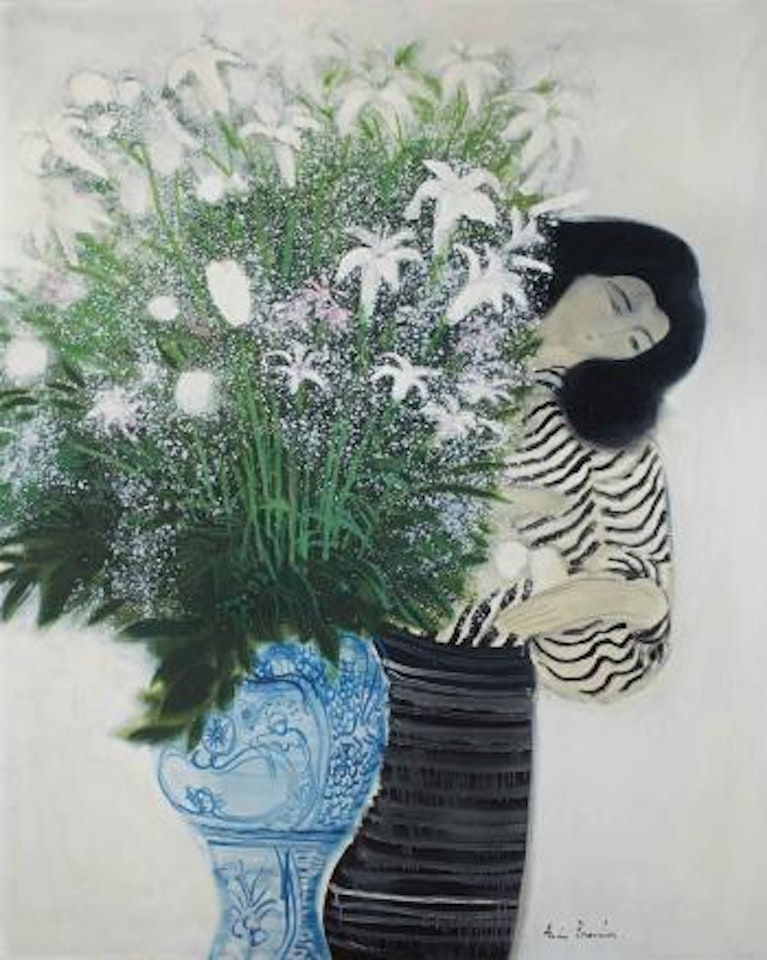 Grand bouquet au vase de Sicile by André Brasilier