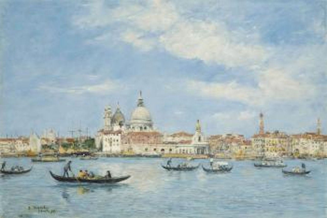 Venise L'entrée du Grand Canal, la Salute et la Douane by Eugène Boudin