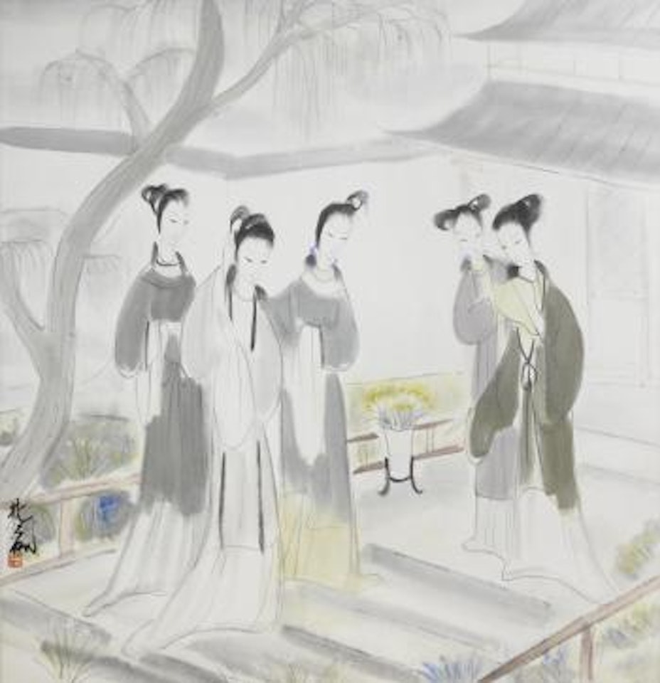 Five Ladies by Lin Fengmian