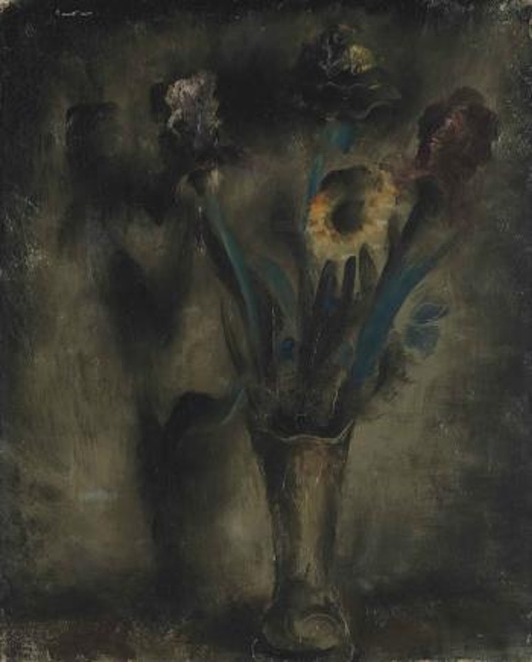 Vase d'iris by Jean Fautrier