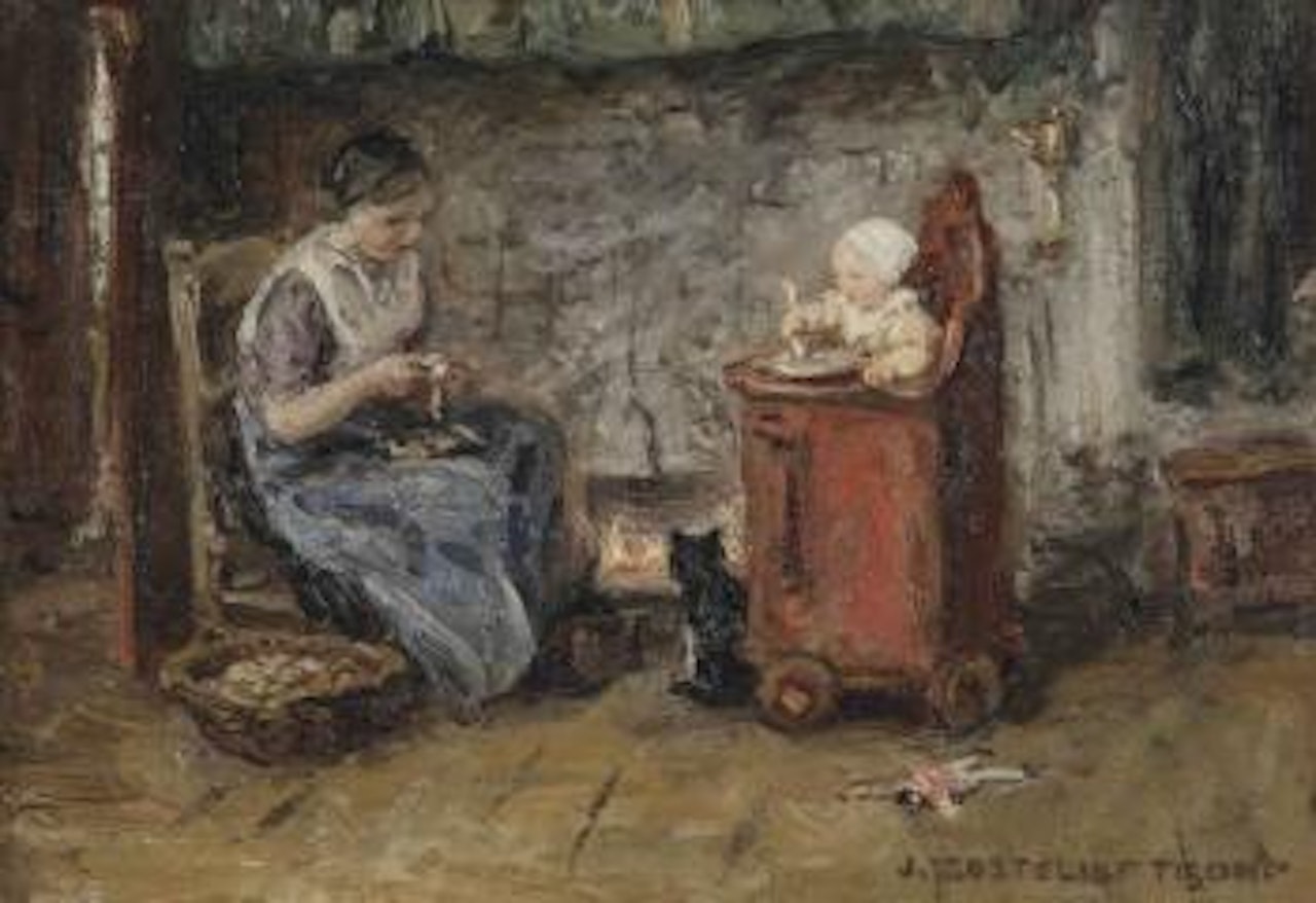 By the fire by Jan Zoetelief Tromp
