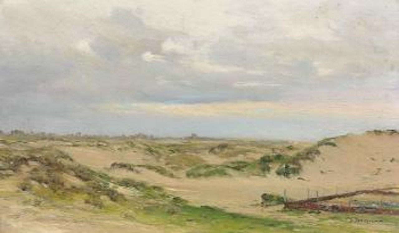 Vue des dunes de St Idesbald après le coucher de soleil by Ivan Pavlovitch Pochitonov