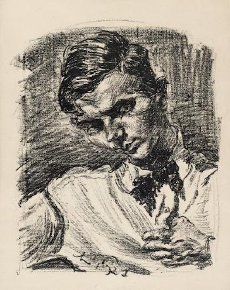 Brustbild Eines Jungen Mannes by Ludwig Meidner