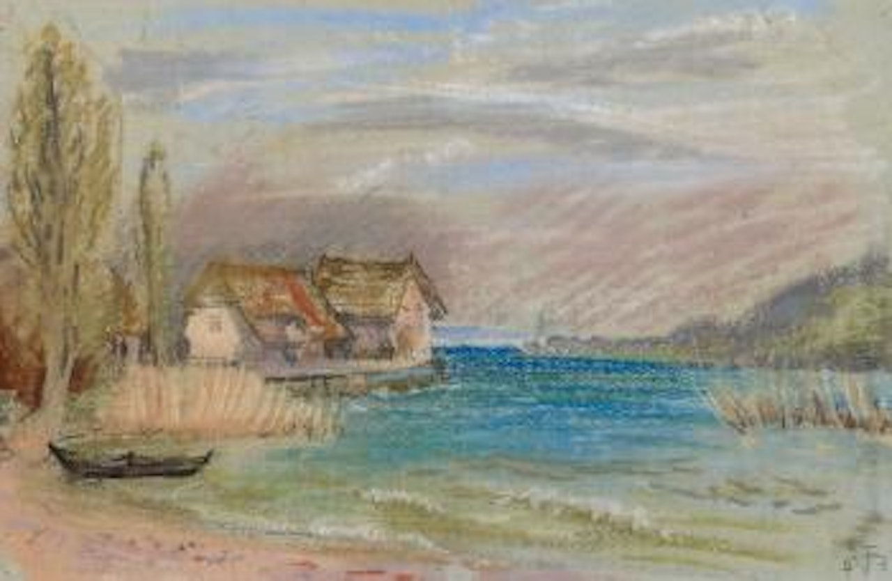 Bodenseelandschaft, Bucht Mit Häusern by Otto Dix