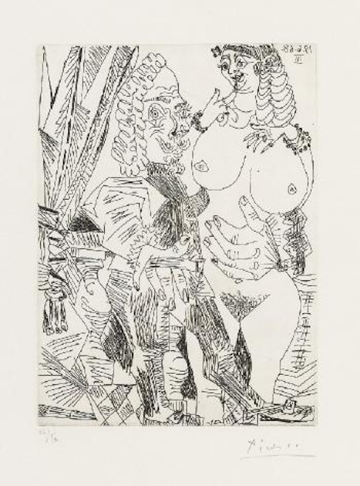 Grosse Courtisane Et Vieux Beau by Pablo Picasso