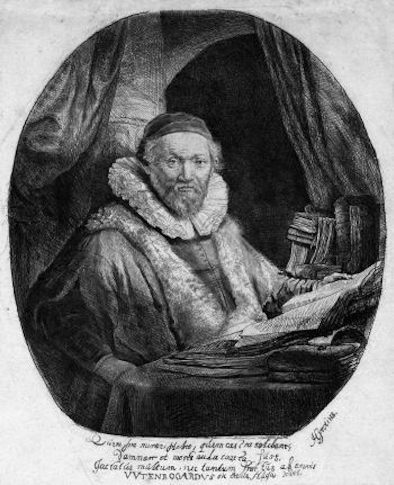 Jan Uytenbogaert by Attributed to Rembrandt Harmensz van Rijn