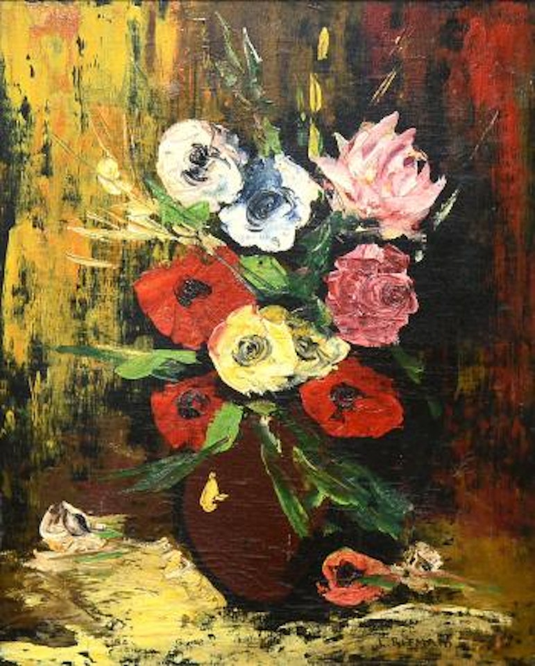 Still life, flowers in a vase by Louis Ritman