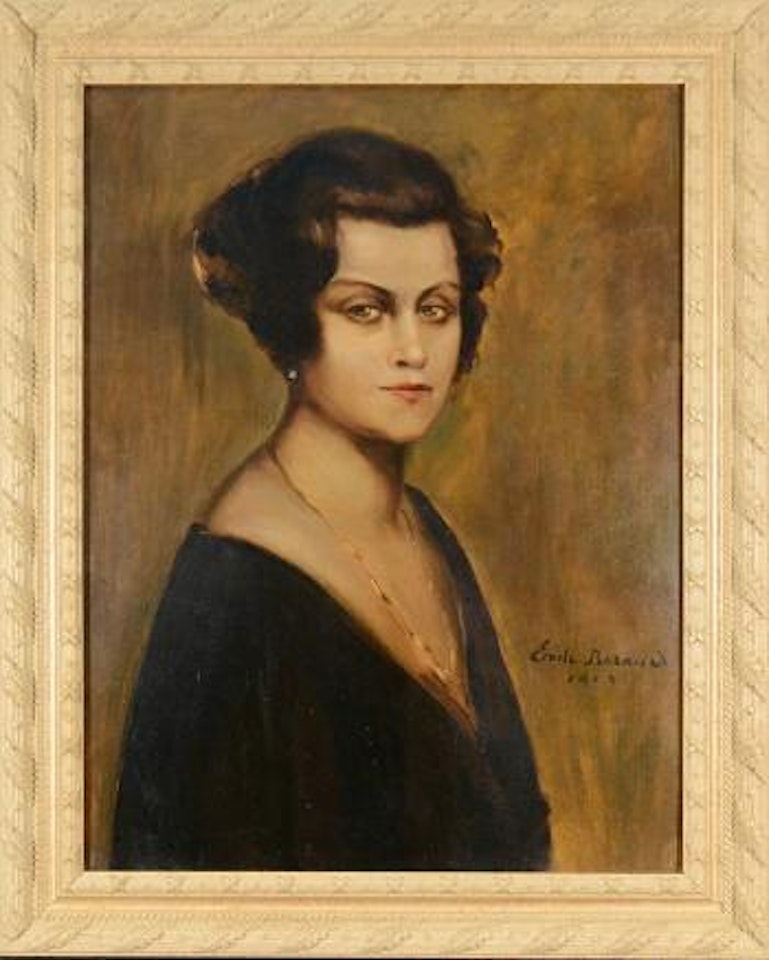 Portrait of an elegant lady by Emile Bernard