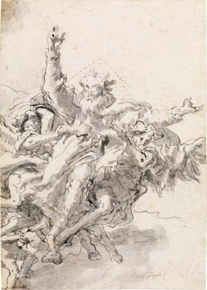 Dio Padre circondata da angeli by Giovanni Domenico Tiepolo