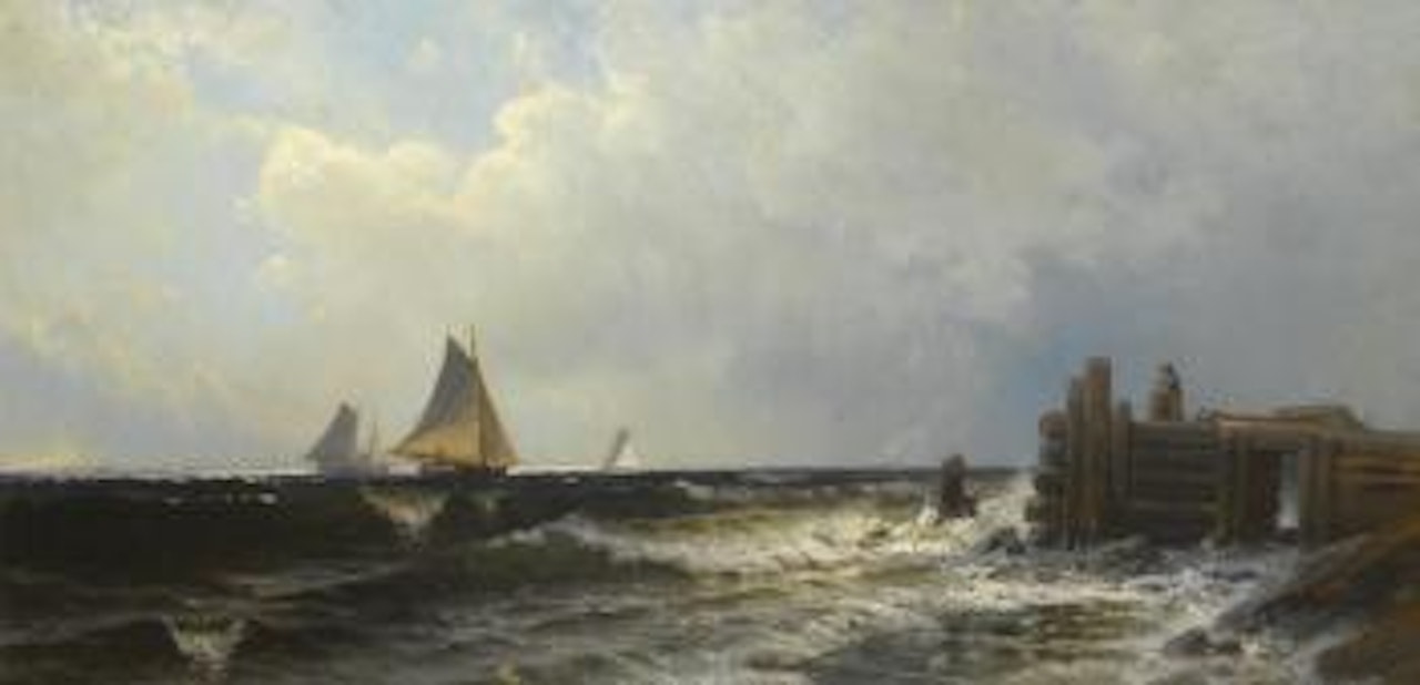 Old Pier at Naragansett by Alfred Thompson Bricher