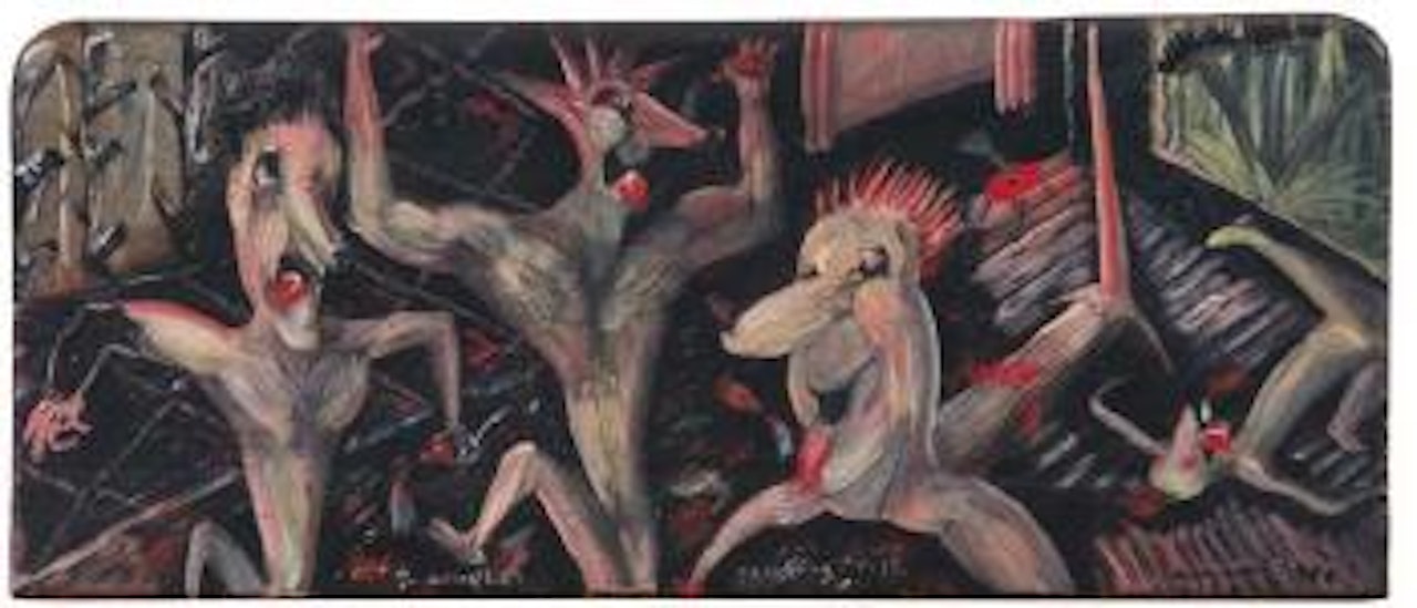 2 couples drinking piss by Bill Hammond
