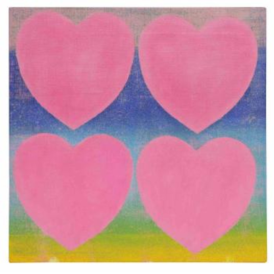 Hearts Pink by Andy Warhol