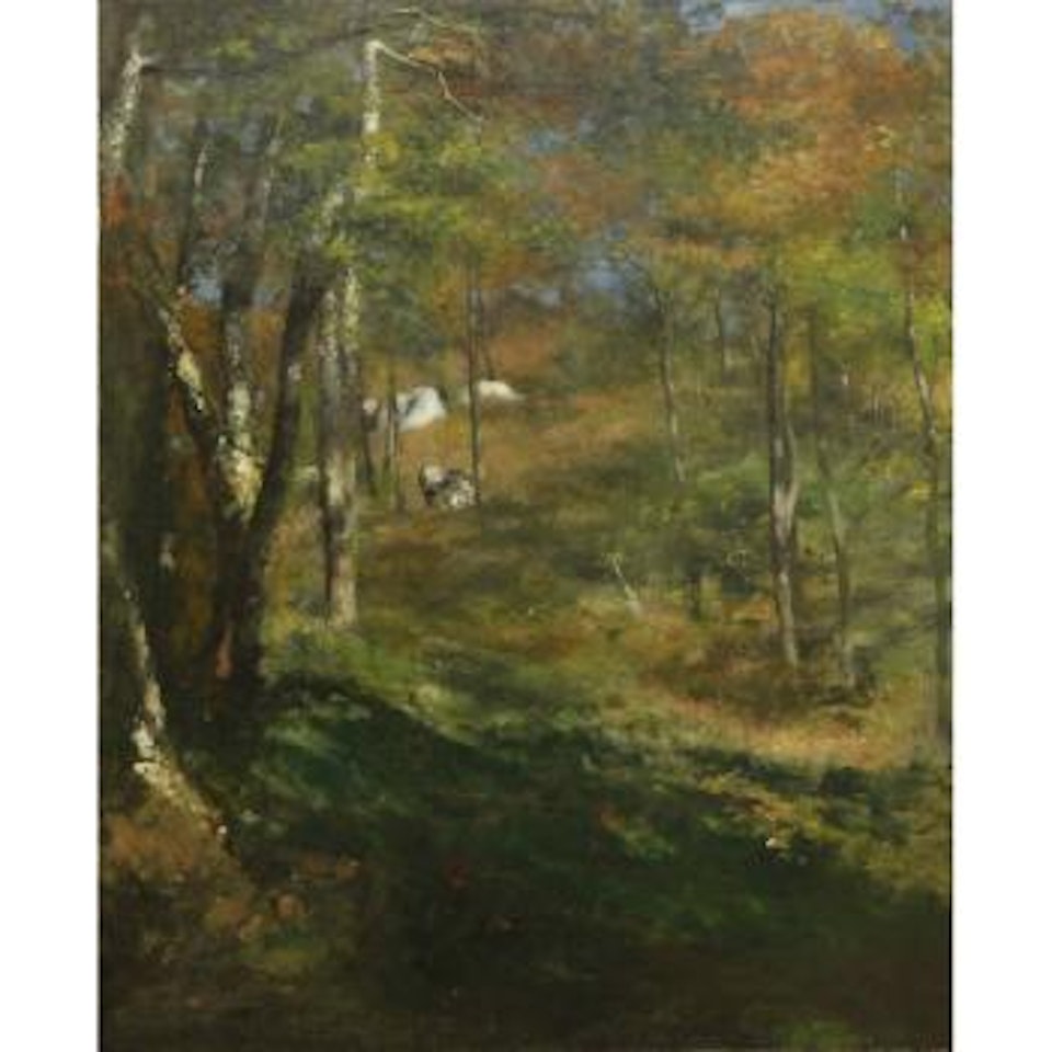 Young Trees In The Forest/Jeunes Arbres Dans La Foret by Pierre-Auguste Renoir