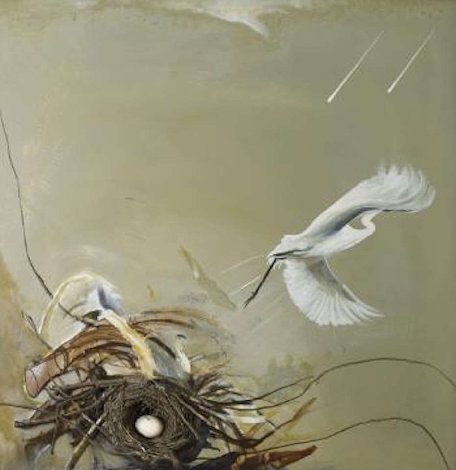 (Heron, rain and wind) by Brett Whiteley