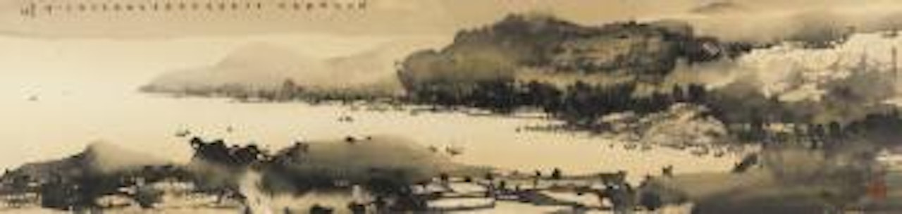 Boating in Tranquil River by He Baili